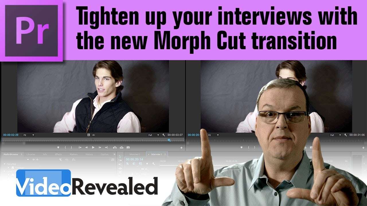 Tighten up your interviews with the Morph Cut Transition in Premiere Pro
