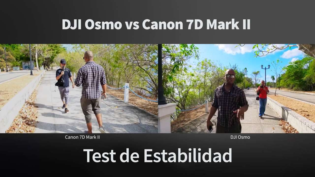 DJI Osmo vs Canon 7D Mark II - Test de Estabilidad
