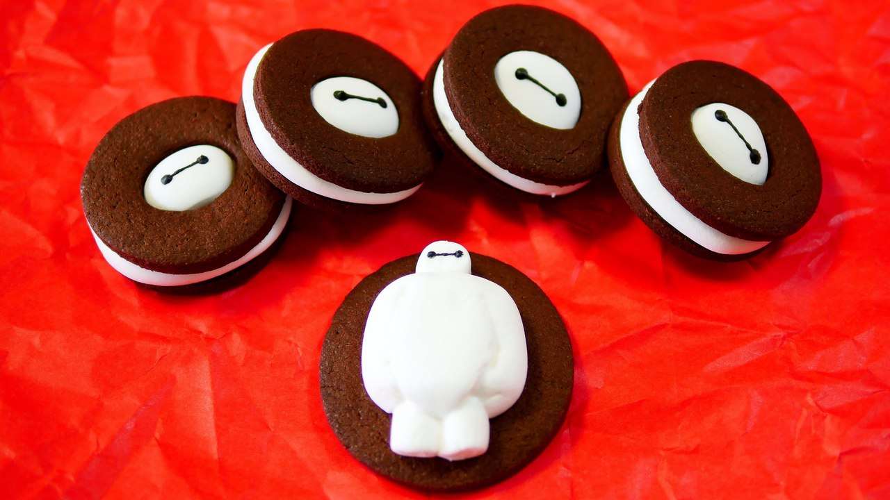 Big Hero 6 Baymax Marshmallow Cookie Recipe ベイマックス マシュマロ ココア クッキー