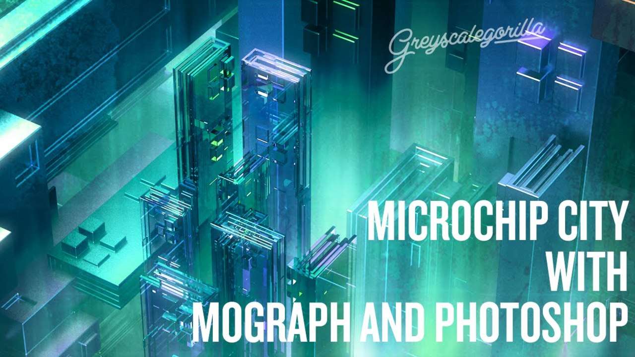 Cinema 4D - ASKGSG - Creating a Microchip City with Mograph and Photoshop