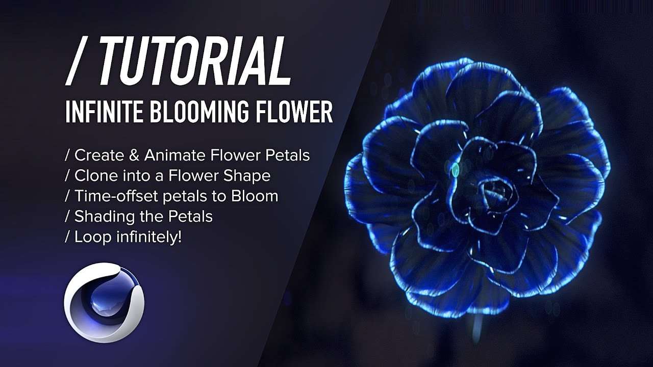 ( / ) C4D TUTORIAL - Infinite Blooming Flower
