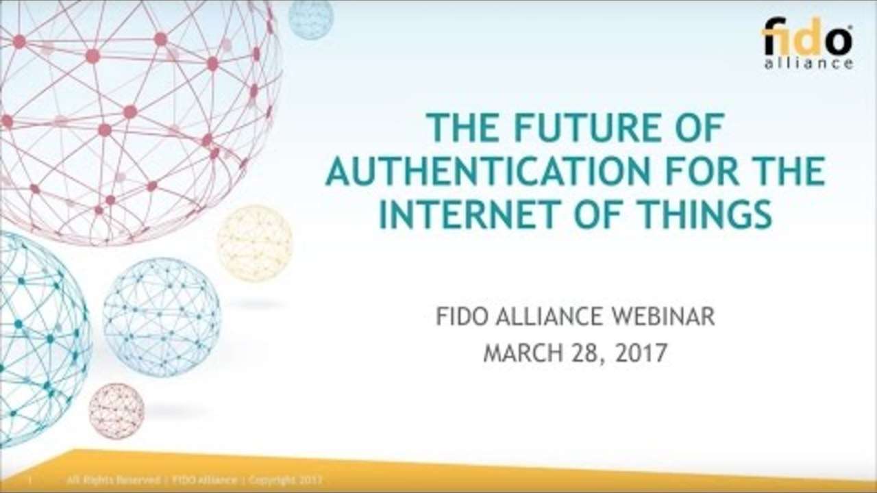 The Future of Authentication for IoT