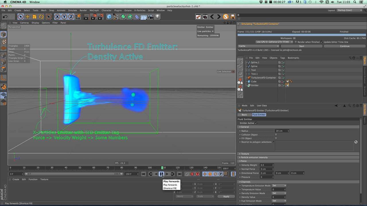 Quick Tip: Total control over Turbulence FD with X-Particles