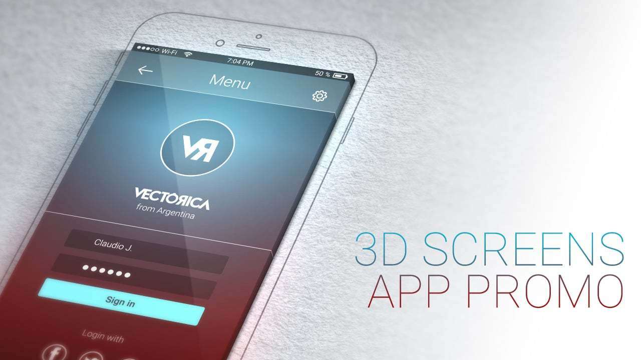 3D Screens App Promo