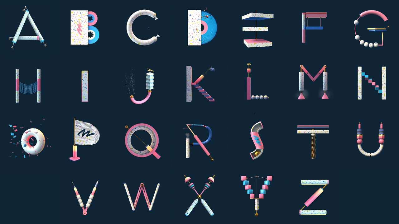 MEMPHIS ALPHABET / Animated Typefaces