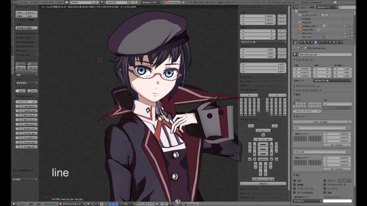 Anime Style with blender(wip)